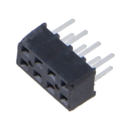 Conector: şiruri pini; mamă; PIN: 8; 2mm; aurit; SMT; soclu