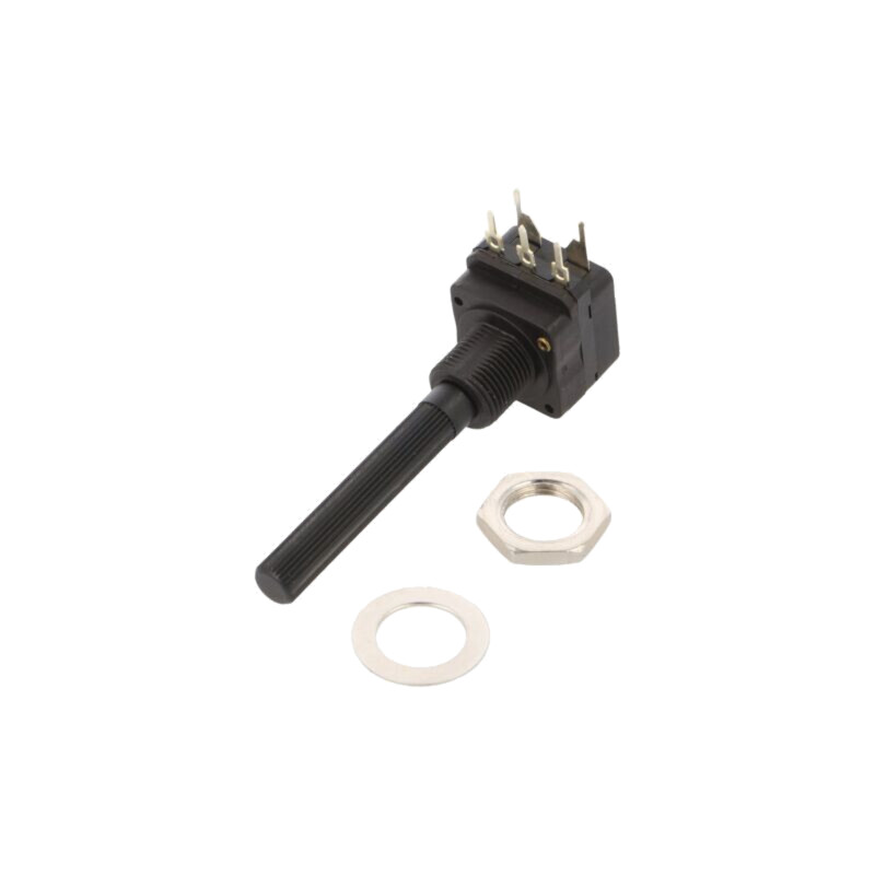 Potenţiometru: axial; 5kΩ; 200mW; THT; 6mm; plastic; mono; cărbune