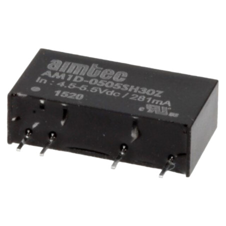 Convertor: DC/DC; 1W; Uintr: 4,5÷5,5VDC; Uieş: 5VDC; Iieş: 200mA