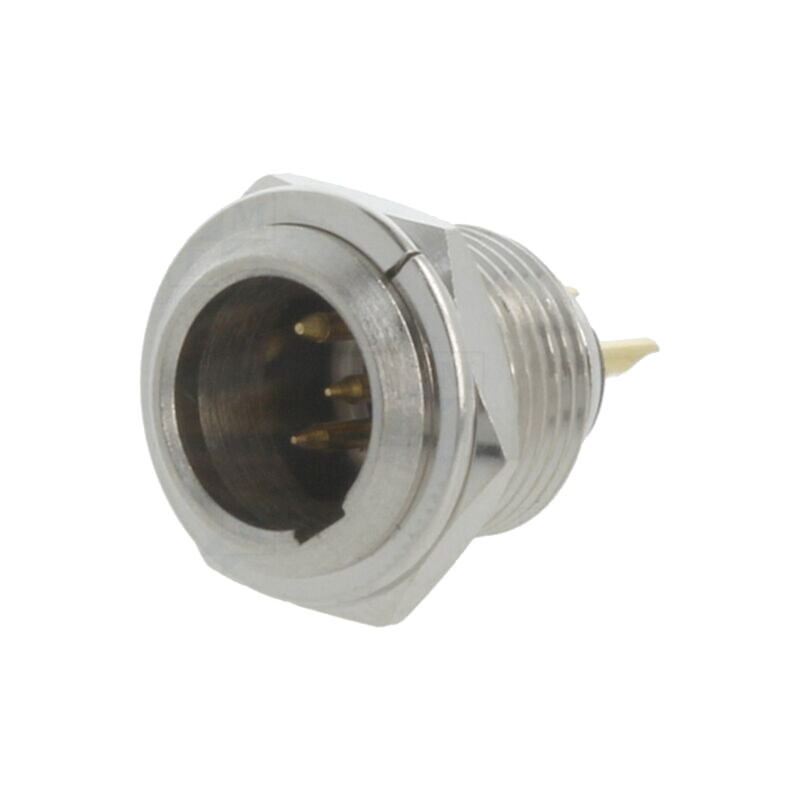 Conector: XLR mini; soclu; tată; PIN: 4; lipire; Ø11mm