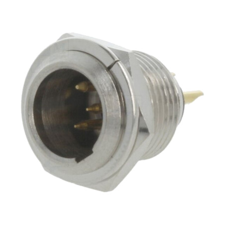 Conector: XLR mini; soclu; tată; PIN: 4; lipire; Ø11mm