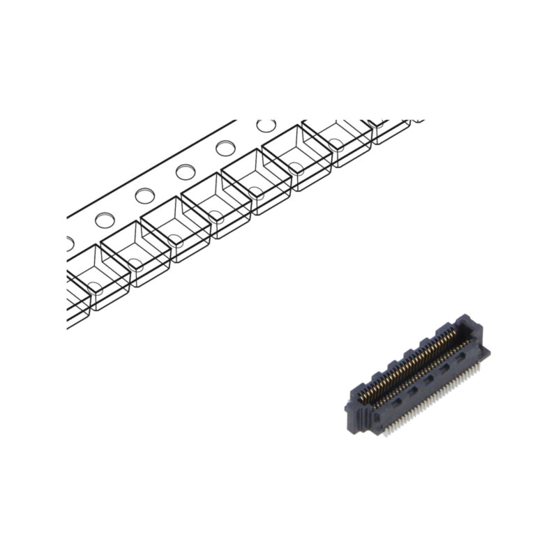 Conector: PCB-PCB; mamă; PIN: 30; 0,4mm; SS4; aurit; SMT; soclu; 1,6A