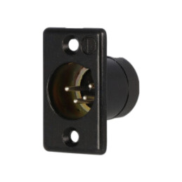 Conector: XLR; soclu; tată; PIN: 4; drept; lipire; Contacte: alamă