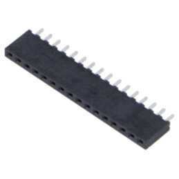 Conector: şiruri pini; mamă; PIN: 16; 2mm; aurit; THT; soclu; drept