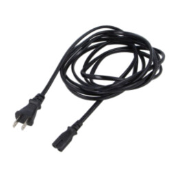 Cablu; 2x0,75mm2; IEC C7 mamă,JIS 8303 mufă; PVC; 3m; negru; 7A