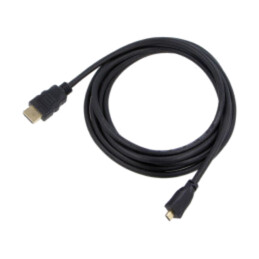 Cablu; HDMI 2.1; HDMI mufă,mufă  micro HDMI; PVC; Lung: 1m; negru