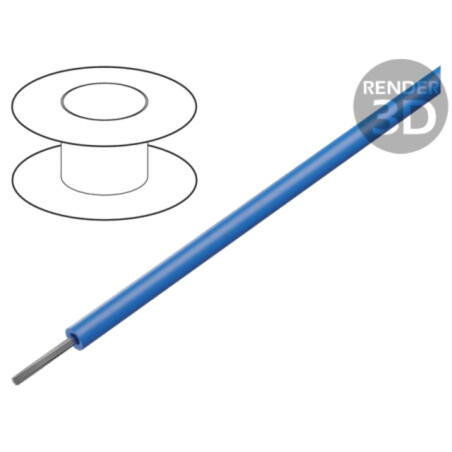 Cablu; ÖLFLEX® HEAT 260 SC; 1x14AWG; litat; Cu; PTFE; albastru