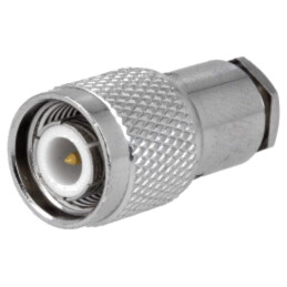 Conector: TNC; mufă; tată; drept; 50Ω; lipire,răsucire (clamp)