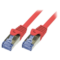 Patch cord; S/FTP; 6a; litat; Cu; LSZH; roşu; 3m; 26AWG