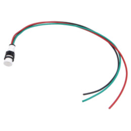 Lampă de control: LED; convex; roşie/verde; 230VAC; Ø10mm; plastic