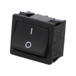 ROCKER; DPST; Poz: 2; ON-OFF; 6A/250VAC; neagră; IP40; fără; 1800