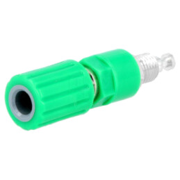 Conector: banană 4mm; soclu; 36A; 30VAC; 60VDC; Orif: Ø6mm; verde