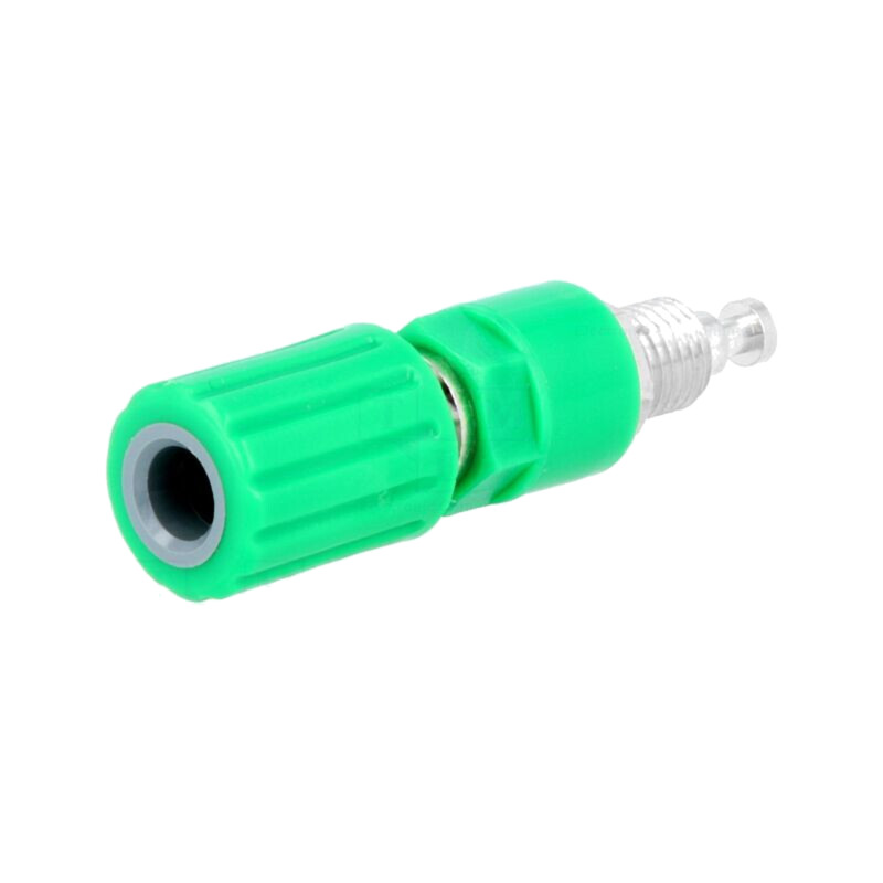 Conector: banană 4mm; soclu; 36A; 30VAC; 60VDC; Orif: Ø6mm; verde