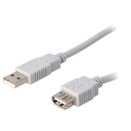 Cablu; USB 2.0; USB A soclu,USB A mufă; 5m; gri; Fire: Cu