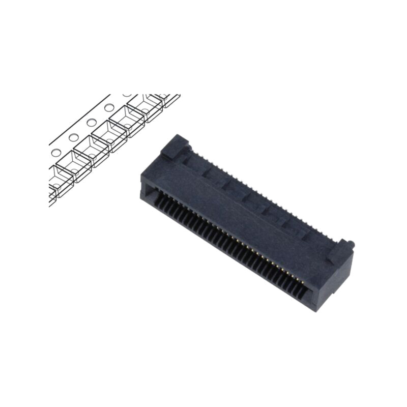 Conector: PCB-PCB; mamă; PIN: 60; 0,8mm; HSEC8; aurit; SMT; soclu Conector: PCB-PCB; mamă; PIN: 60; 0,8mm; HSEC8; aurit; SMT; soclu