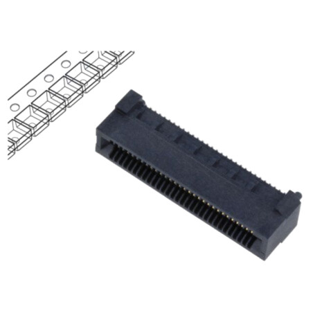 Conector: PCB-PCB; mamă; PIN: 60; 0,8mm; HSEC8; aurit; SMT; soclu