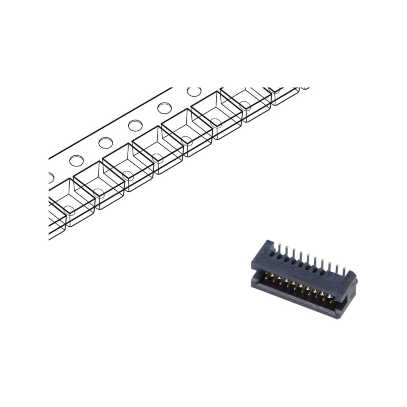 Conector: PCB-PCB; tată; PIN: 20; 1,27mm; TFM; argintat selectiv Conector: PCB-PCB; tată; PIN: 20; 1,27mm; TFM; argintat selectiv