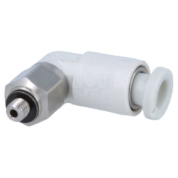 Racord push-in; filetate,în unghi de 90°; -1÷10bar; Filet: M3