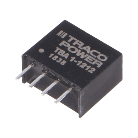 Convertor: DC/DC; 1W; Uintr: 10,8÷13,2VDC; Uieş: 12VDC; Iieş: 80mA