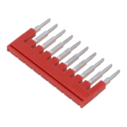Punte de conectare; piste: 10; roşie; Lăţ: 4mm; UL94V-0