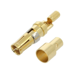 Pin; mamă; aliaj cupru; aurit; lipire,crimpat; pe cablu; -55÷155°C