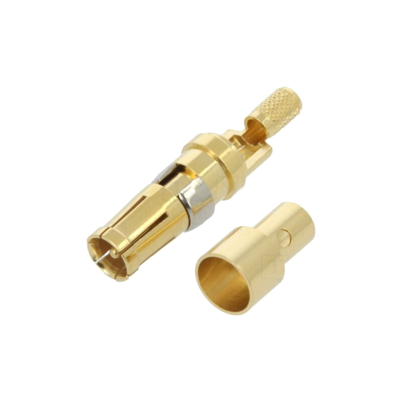 Pin; mamă; aliaj cupru; aurit; lipire,crimpat; pe cablu; -55÷155°C