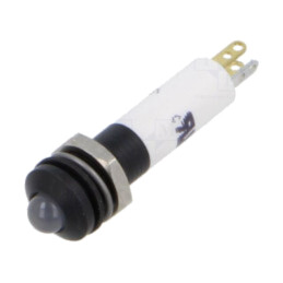 Lampă de control: LED; convex; roşu/verde/galben; 12VDC; Ø8mm