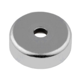 Magnet: fix; ferită (metal greu); 27N; Ø: 20mm; H: 6mm; oţel