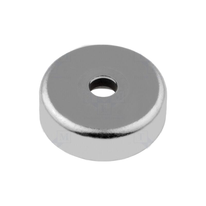 Magnet: fix; ferită (metal greu); 27N; Ø: 20mm; H: 6mm; oţel