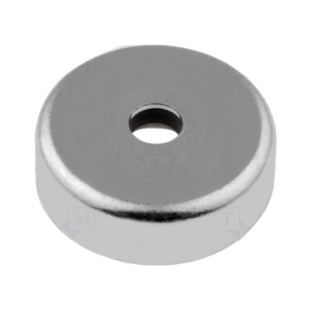 Magnet: fix; ferită (metal greu); 27N; Ø: 20mm; H: 6mm; oţel