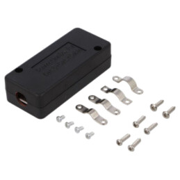 Adaptor; Cat: 5,5e,6,6a,7,7a; ecranat; 22AWG÷26AWG; neagră; LSA