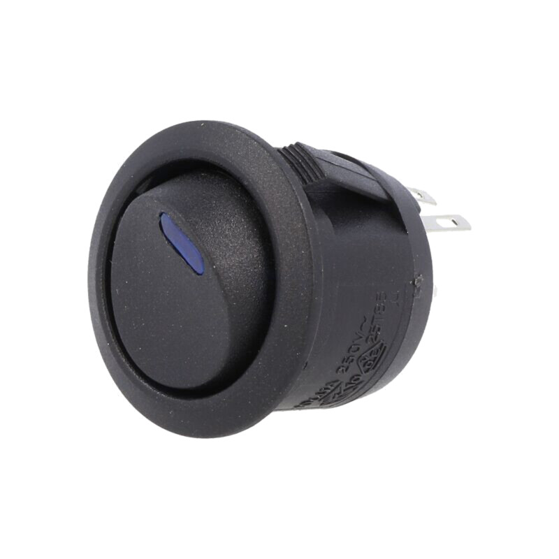 ROCKER; SPST; Poz: 2; ON-OFF; 10A/250VAC; 10A/24VDC; neagră; LED