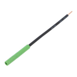 Conector: banană 4mm; soclu; 32A; 1kVDC; verde; nichelat; 130mm