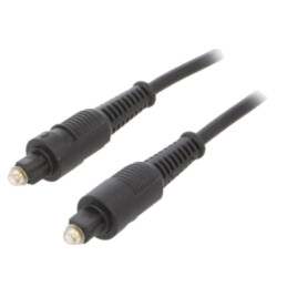 Cablu; Toslink mufă,din ambele părţi; 3m; negru; Øcablu: 5mm
