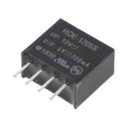 Convertor: DC/DC; 1W; Uintr: 10,8÷13,2VDC; Uieş: 5VDC; Iieş: 200mA