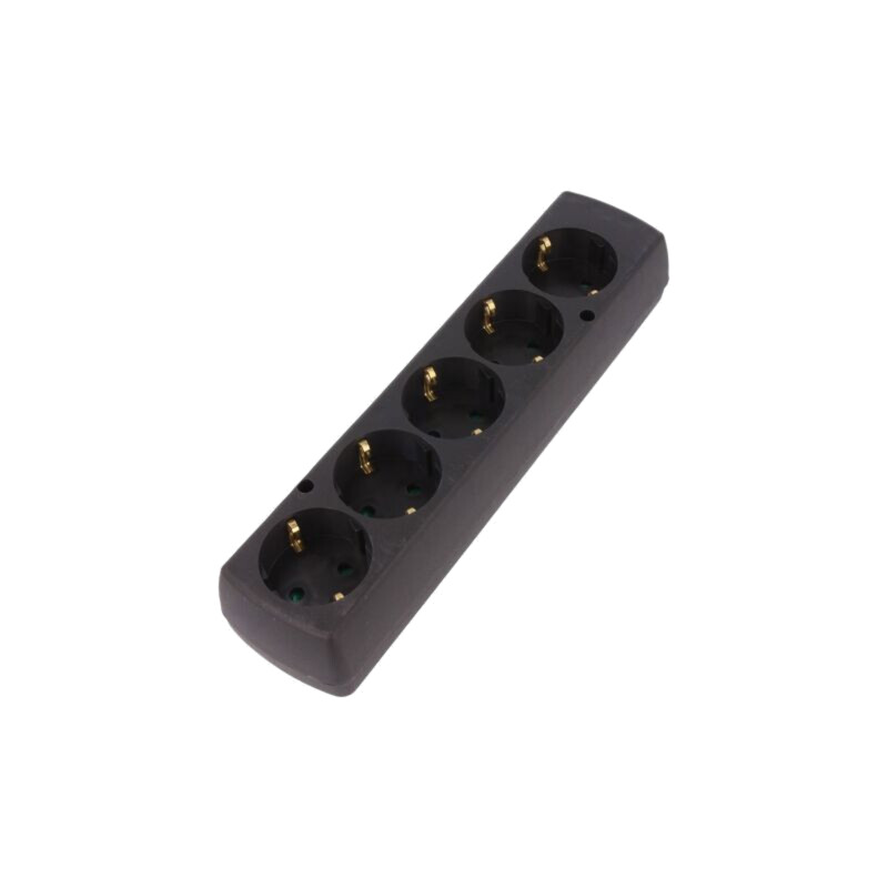 Conector: alimentare AC; mamă; spliter; 2P+PE; 250VAC; 16A; neagră