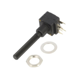 Potenţiometru: axial; 100kΩ; 200mW; THT; 6mm; plastic; mono; cărbune