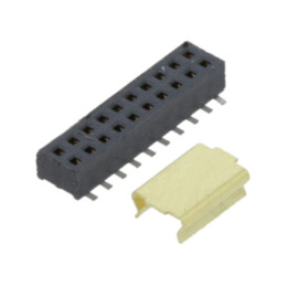 Conector: şiruri pini; mamă; PIN: 20; 1,27mm; aurit; SMT; soclu