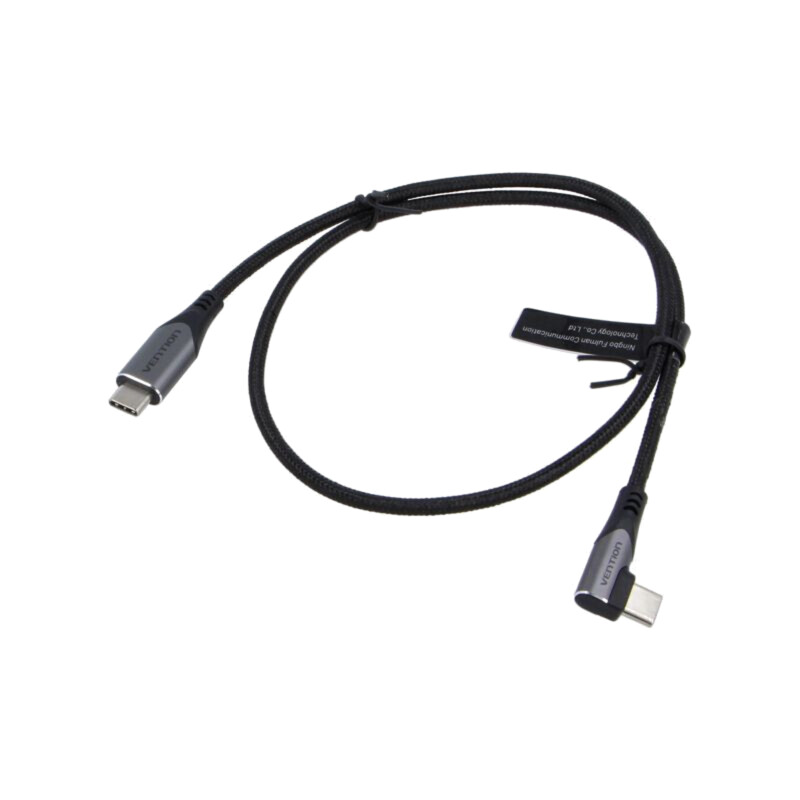Cablu; USB 2.0; nichelat; 0,5m; negru; Fire: Cu,cositorit; textilă