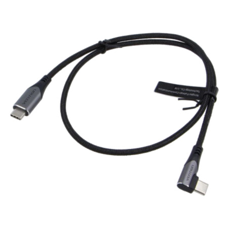 Cablu; USB 2.0; nichelat; 0,5m; negru; Fire: Cu,cositorit; textilă