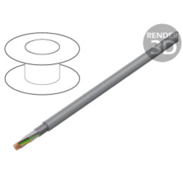 Cablu; LiY-CY; 16x0,5mm2; ecranat,tresă de cupru cositorit; PVC