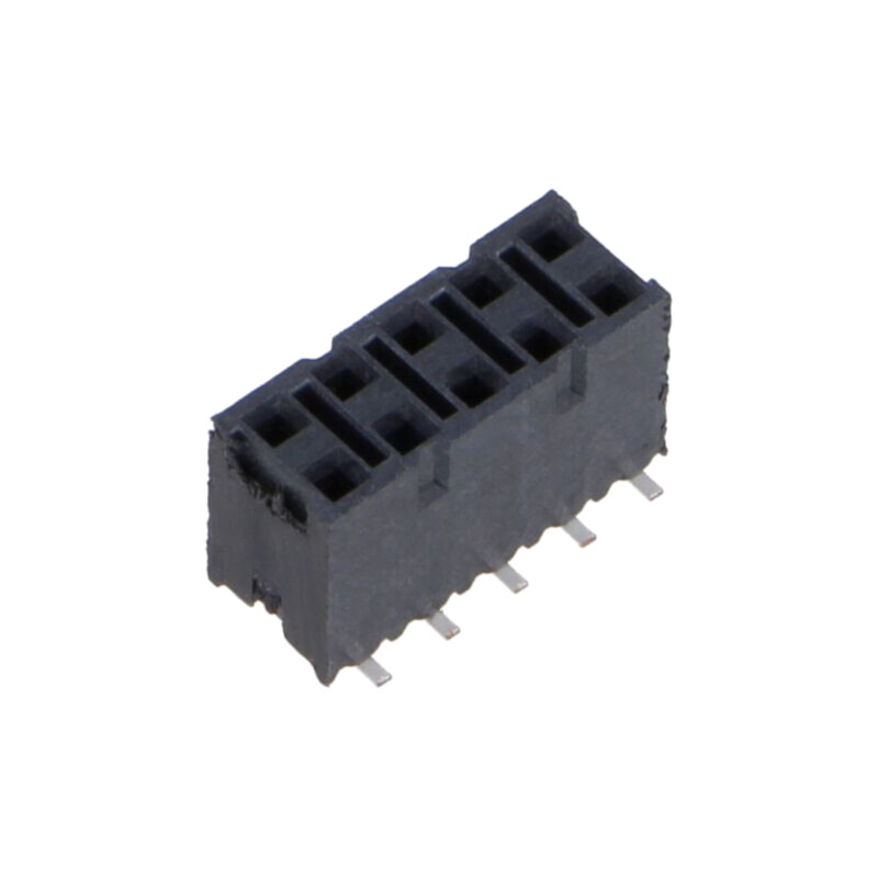 Conector: şiruri pini; mamă; PIN: 10; 2,54mm; aurit; SMT; soclu; rolă