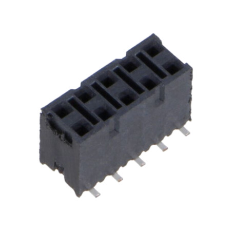 Conector: şiruri pini; mamă; PIN: 10; 2,54mm; aurit; SMT; soclu; rolă