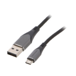 Cablu; USB 2.0; USB A mufă,USB B micro mufă; nichelat; 2m