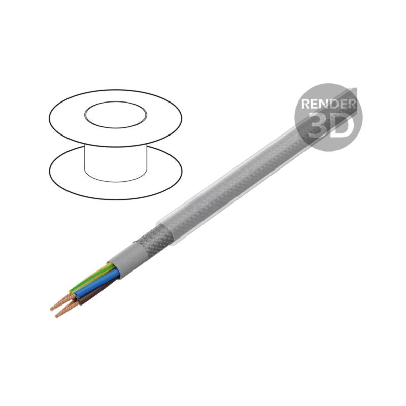 Cablu; ÖLFLEX® CLASSIC 100 CY; 4G1,5mm2; PVC; transparent,gri Cablu; ÖLFLEX® CLASSIC 100 CY; 4G1,5mm2; PVC; transparent,gri