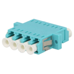 Conector: fibră optică; soclu,cuplă; quad multimodal; mamă; drept