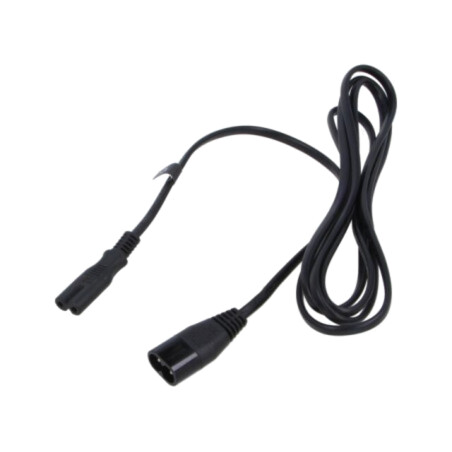 Cablu; 2x0,75mm2; IEC C7 mamă,IEC C8 tată; PVC; 2m; negru; 2,5A