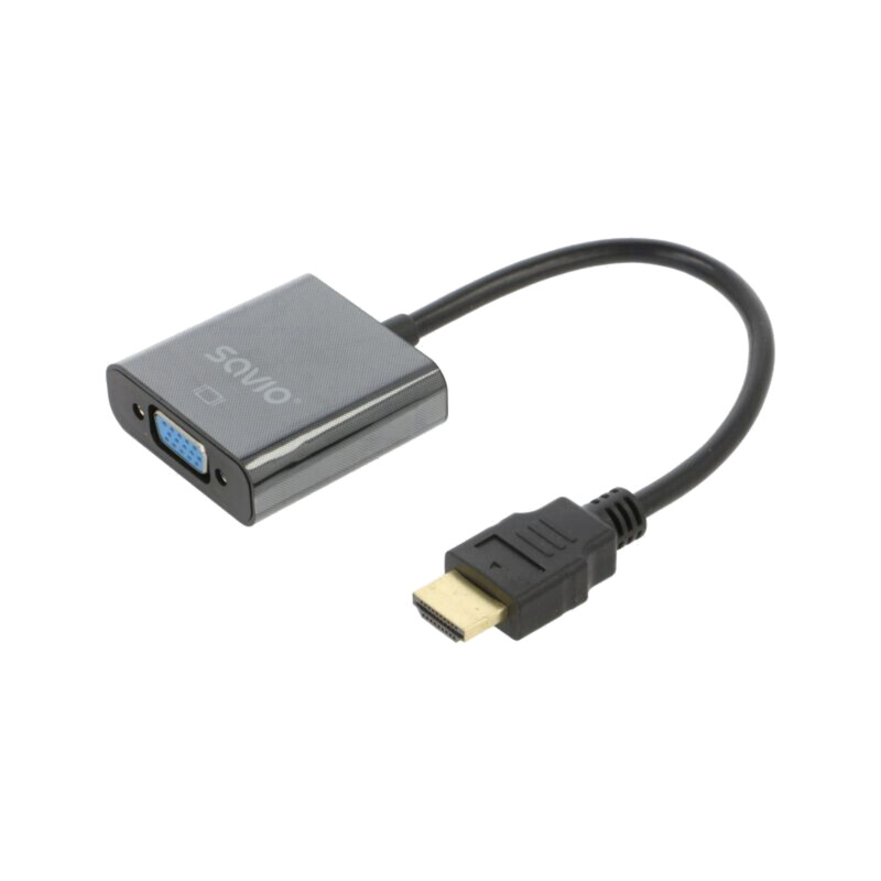 Adaptor; D-Sub 15pin HD soclu,HDMI mufă; negru; neagră