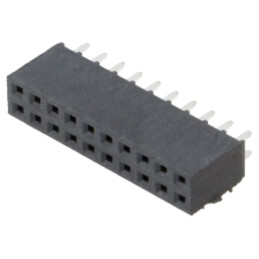 Conector: şiruri pini; mamă; PIN: 20; 2,54mm; aurit selectiv; THT