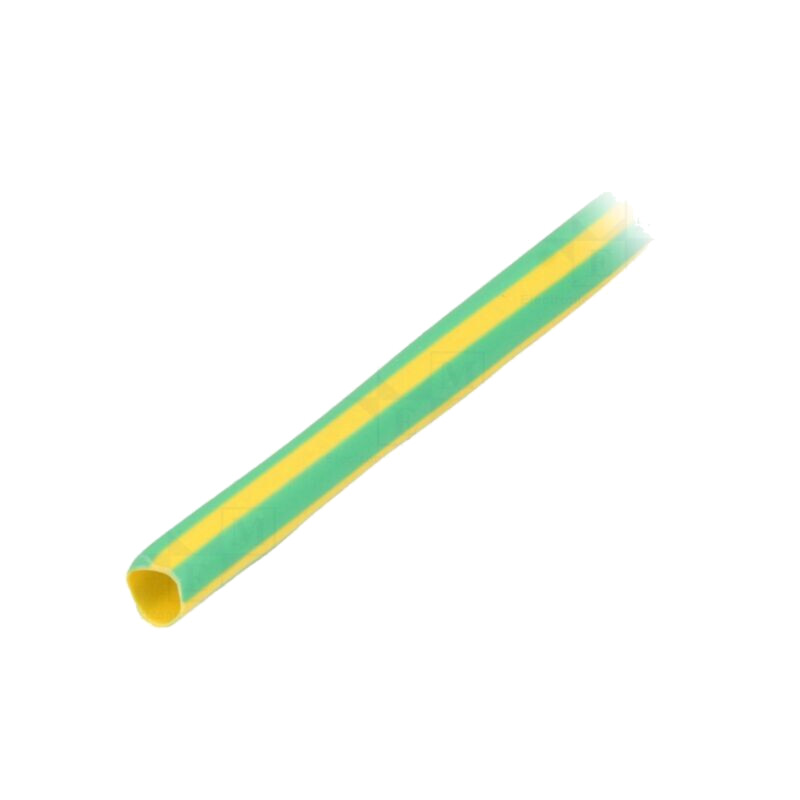 Manşon termocontractabil; 3: 1; 3mm; L: 30m; galben-verde; rolă